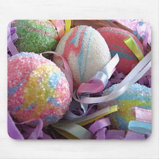 Paaseieren in een mandje muismat (Voorkant)