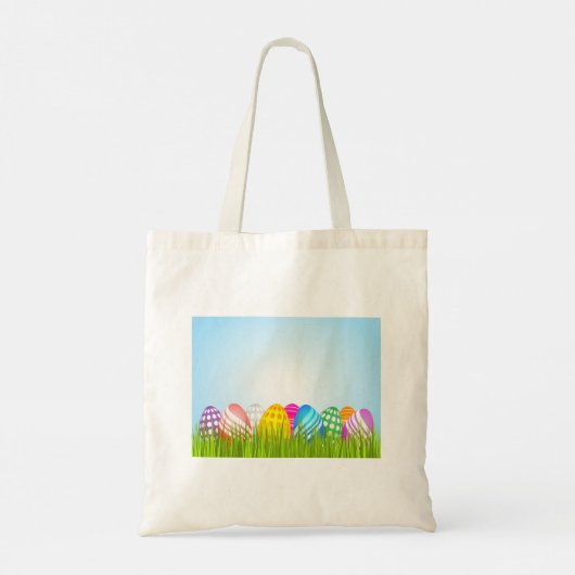 Paaseieren in gras Canvas tas (Achterkant)