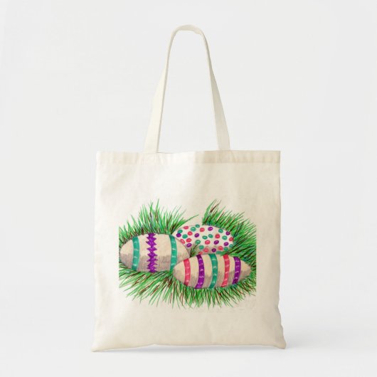 Paaseieren in gras tote bag (Voorkant)