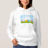 paaseieren in gras-vrouwenkoodie hoodie (Voorkant)