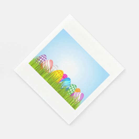 Paaseieren in graspapieren servetten (Hoek)