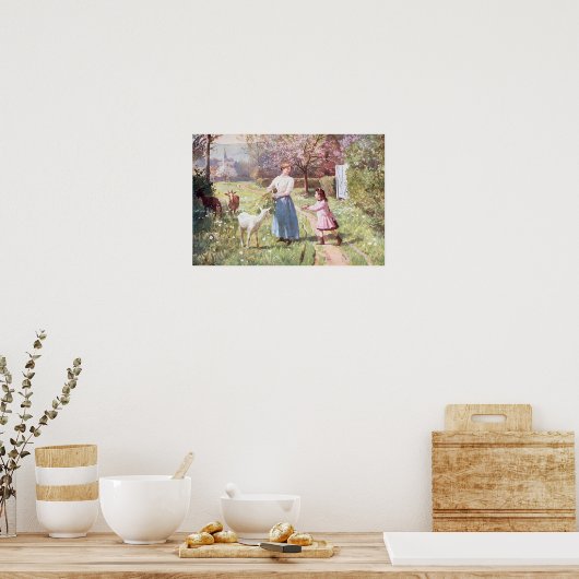 Paaseieren in het land, 1908 poster (Keuken)