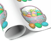 Paaseieren in mandje cadeaupapier (Rol Hoek)