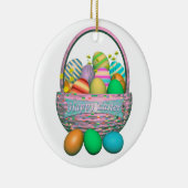 Paaseieren in mandje keramisch ornament (Rechts)
