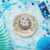 Paaseieren in Nest Vakantie Party Papieren Bordje (Feest)