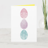Paaseieren in pastelkleuren feestdagen kaart (Voorkant)