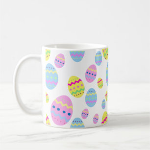 Paaseieren in pastelkleuren lente patroon koffiemok