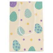 Paaseieren in pastelkleuren medium cadeauzakje (Achterkant)