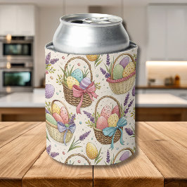 Paaseieren in Rieten Mand met Lavendel Blikjeskoeler