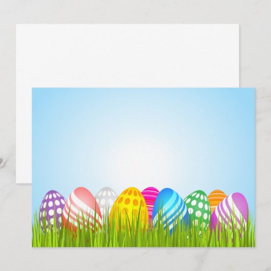 Paaseieren in zware uitvindingen kaart (Voorkant / Achterkant)