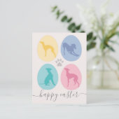 Paaseieren Italiaans Goudhonden Feestdagenkaart (Staand voorkant)