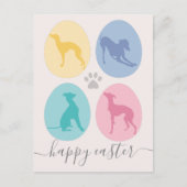 Paaseieren Italiaans Goudhonden Feestdagenkaart (Voorkant)