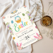 Paaseieren jacht en brunch mobiele uitnodiging