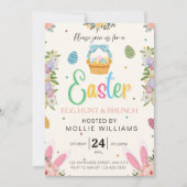 Paaseieren jacht en brunch mobiele uitnodiging (Voorkant)