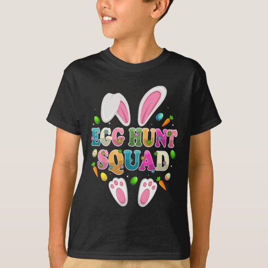 Paaseieren Jacht Team Konijn Gelukkige Pasen Dag  T-shirt (Voorkant)