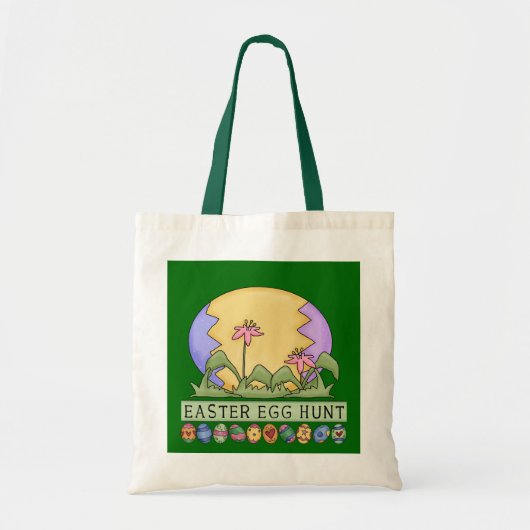 paaseieren jagen canvas tas (Voorkant)