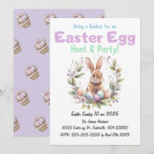 Paaseieren jagen en feesten kaart (Voorkant / Achterkant)