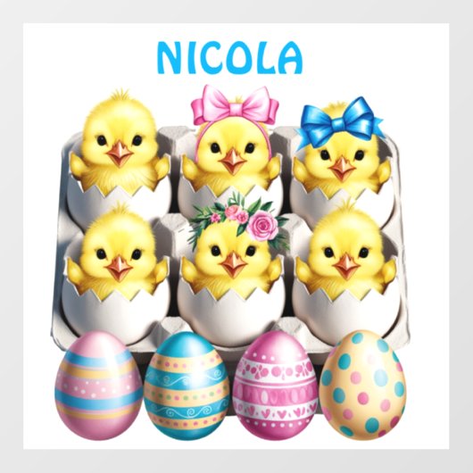 Paaseieren Kinderen Raamsticker (Vel)