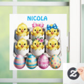 Paaseieren Kinderen Raamsticker (Huis)