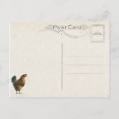 paaseieren, kippen en kippen briefkaart (Achterkant)