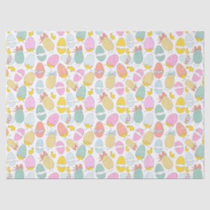 Paaseieren kippenkuiken met lauw cadeaupatroon tissuepapier