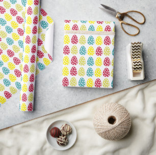 Paaseieren Kleurrijk Gelukkig Pasen Cadeaupapier