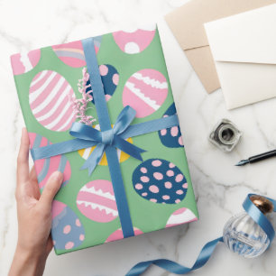 Paaseieren kleurrijk patroon cadeaupapier