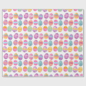 Paaseieren Kleurrijke Patroon  Cadeaupapier (Vlak)