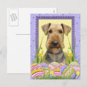 Paaseieren koekjes - Airedale Feestdagenkaart (Voorkant / Achterkant)