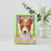 Paaseieren koekjes - Basenji Feestdagenkaart (Staand voorkant)