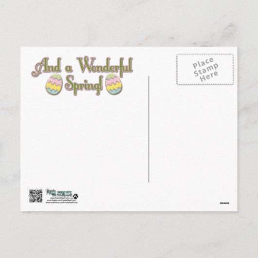 Paaseieren koekjes - Beagle Feestdagenkaart (Achterkant)