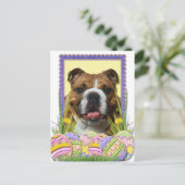 Paaseieren koekjes - Bulldog Feestdagenkaart (Staand voorkant)