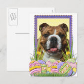 Paaseieren koekjes - Bulldog Feestdagenkaart (Voorkant / Achterkant)