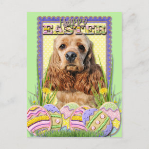 Paaseieren koekjes - Cocker Spaniel Feestdagenkaart