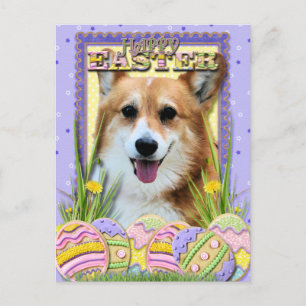 Paaseieren koekjes - Corgi Feestdagenkaart