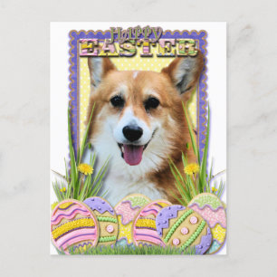 Paaseieren koekjes - Corgi Feestdagenkaart