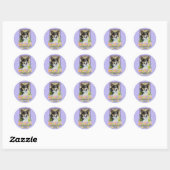Paaseieren koekjes - Corgi Ronde Sticker (Vel)