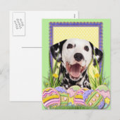 Paaseieren koekjes - Dalmatisch Feestdagenkaart (Voorkant / Achterkant)