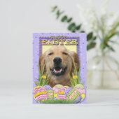 Paaseieren koekjes - Golden Retriever Feestdagenkaart (Staand voorkant)