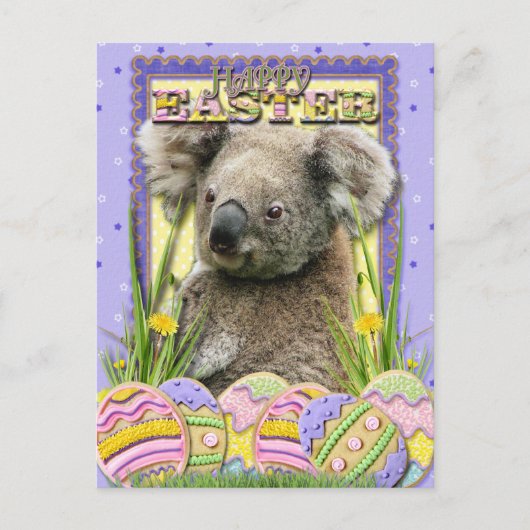 Paaseieren koekjes - Koala Feestdagenkaart (Voorkant)