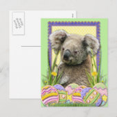 Paaseieren koekjes - Koala Feestdagenkaart (Voorkant / Achterkant)