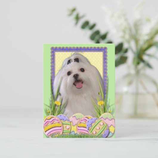 Paaseieren koekjes - Maltees Feestdagenkaart (Staand voorkant)