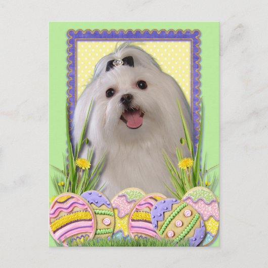 Paaseieren koekjes - Maltees Feestdagenkaart (Voorkant)