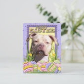 Paaseieren koekjes - Pitbull - JerseyGirl Feestdagenkaart (Staand voorkant)