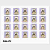 Paaseieren koekjes - Shih Tzu - Opal Vierkante Sticker (Vel)