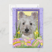 Paaseieren koekjes - West Highland Terrier - Tank Feestdagenkaart (Voorkant / Achterkant)