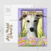 Paaseieren koekjes - Whippet Feestdagenkaart (Voorkant / Achterkant)
