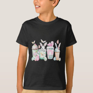 Paaseieren Koffie Konijn Cups Latte IJskoud Cream T-shirt