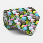 Paaseieren, konijn, pastelkleurige goudzalen stropdas (Opgerold)