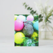 Paaseieren, konijnen, Golfballen Feestdagenkaart (Staand voorkant)